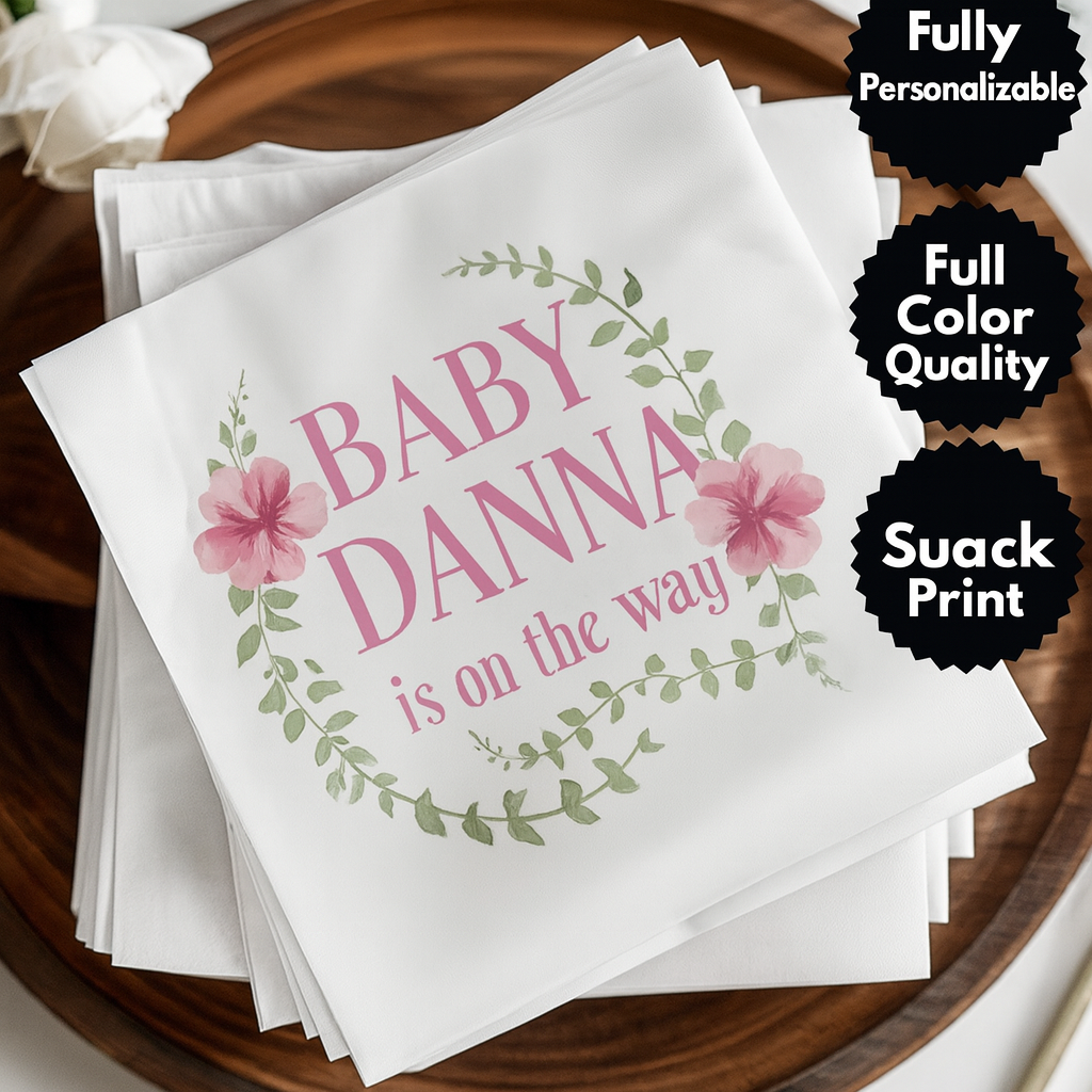 Birthday Napkins with Custom photos(Sublimation on paper napkins)/Personalized paper napkins with your photo